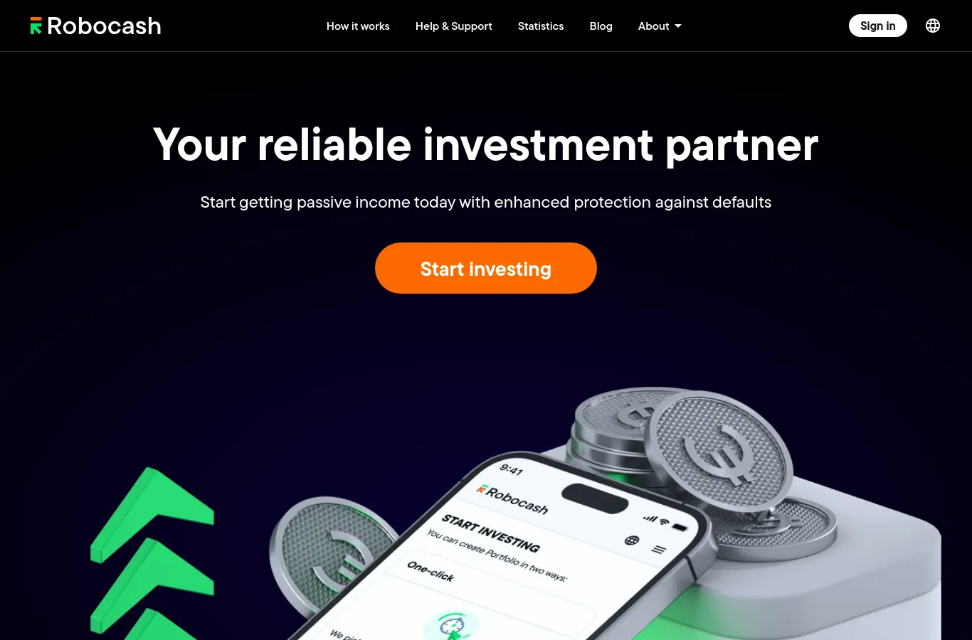 Robocash homepage